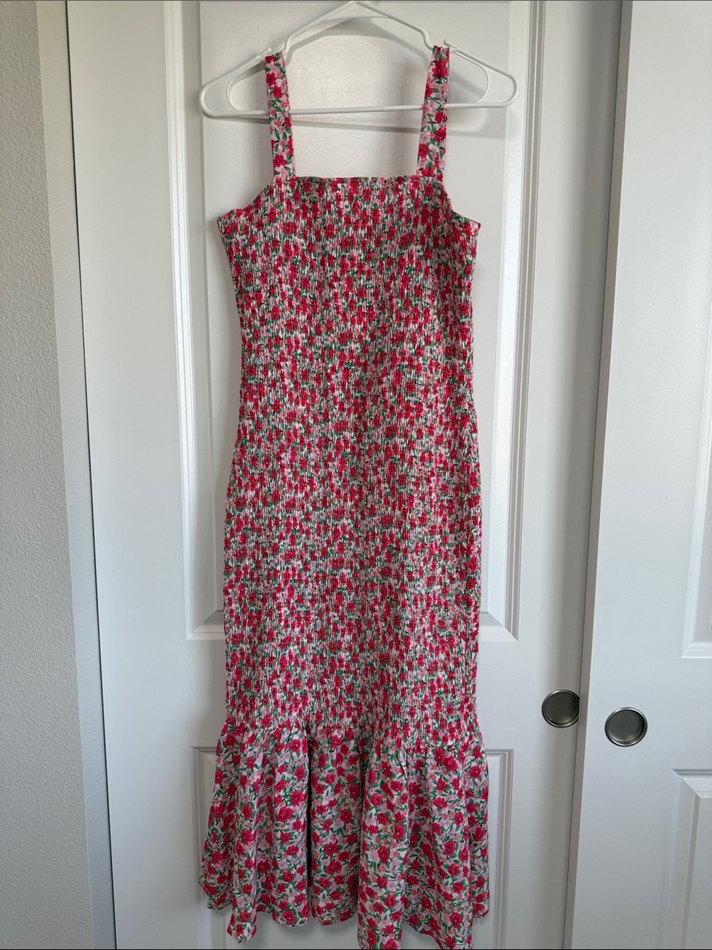 Summer Dress Floral Midi Tank Dress bodycon bodice